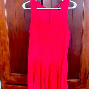 Express cute summer dress!!color is between tangerine color and pink ..